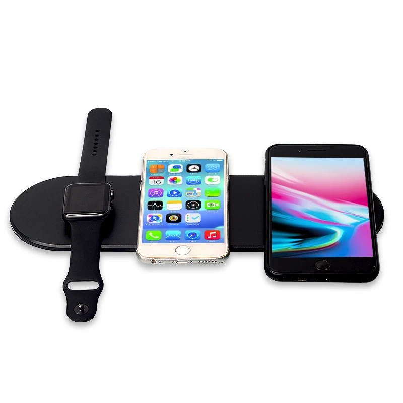

Wireless Charger 3-Coils Fast Charging For apple watch 1 2 3 4 wireless chargering pad for For iPhone Xs Max Xr 8 Plus