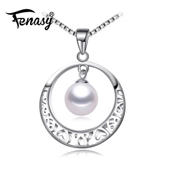 

FENASY Bohemian Pearl Jewelry necklaces & pendants Pearl fashion brand chain necklace for women Natural round pearl necklace