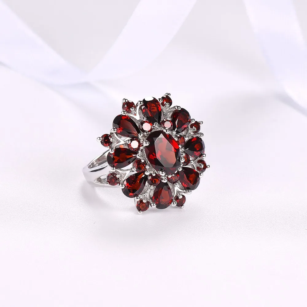 Кольцо модное кольцо из граната рубиновое кольцо обручальное кольцо