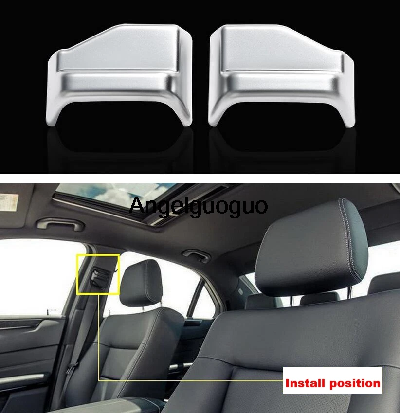 ABS chrome Car sticker Seat belt limit decoration cover cap B Column trim car-styling for Mercedes-Benz E S CLS B GLA Class