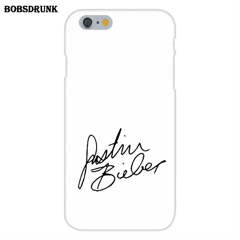 Justin Bieber Autograph For Apple iPhone X 4 4S 5 5C SE 6 6S 7 8 Plus Soft TPU Mobile Phone Case Cover