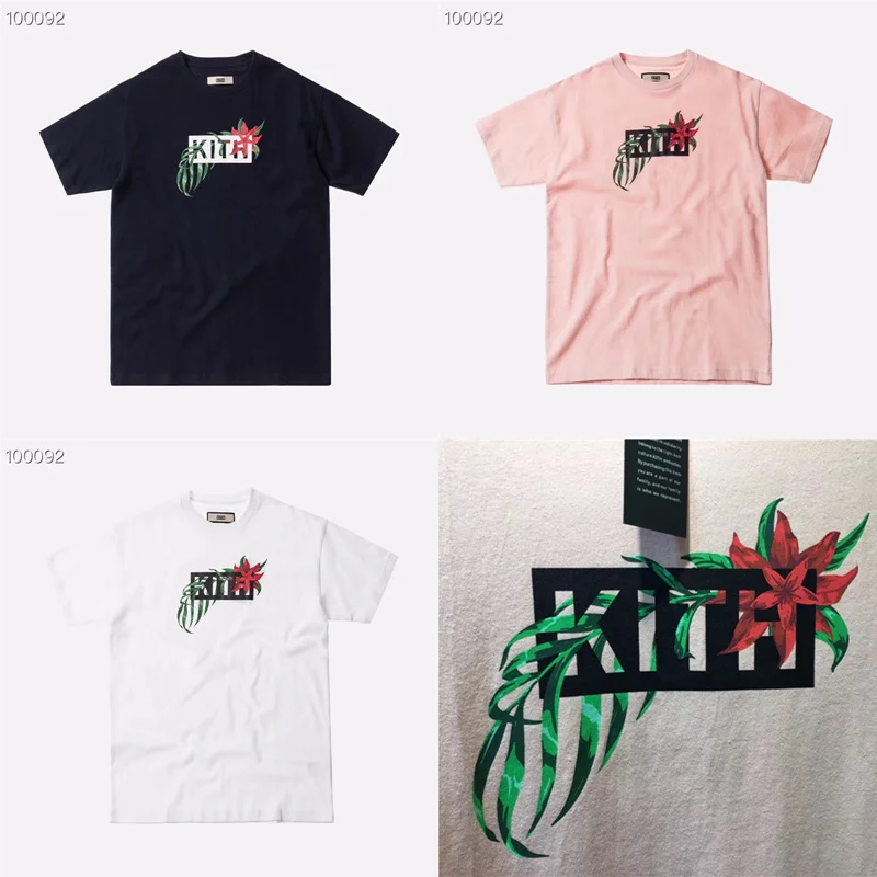

2019 KITH T Shirt Mens 1:1 High Quality Flowers Kith T-shirt Classic Men Women Top Tees Kith t-shirts