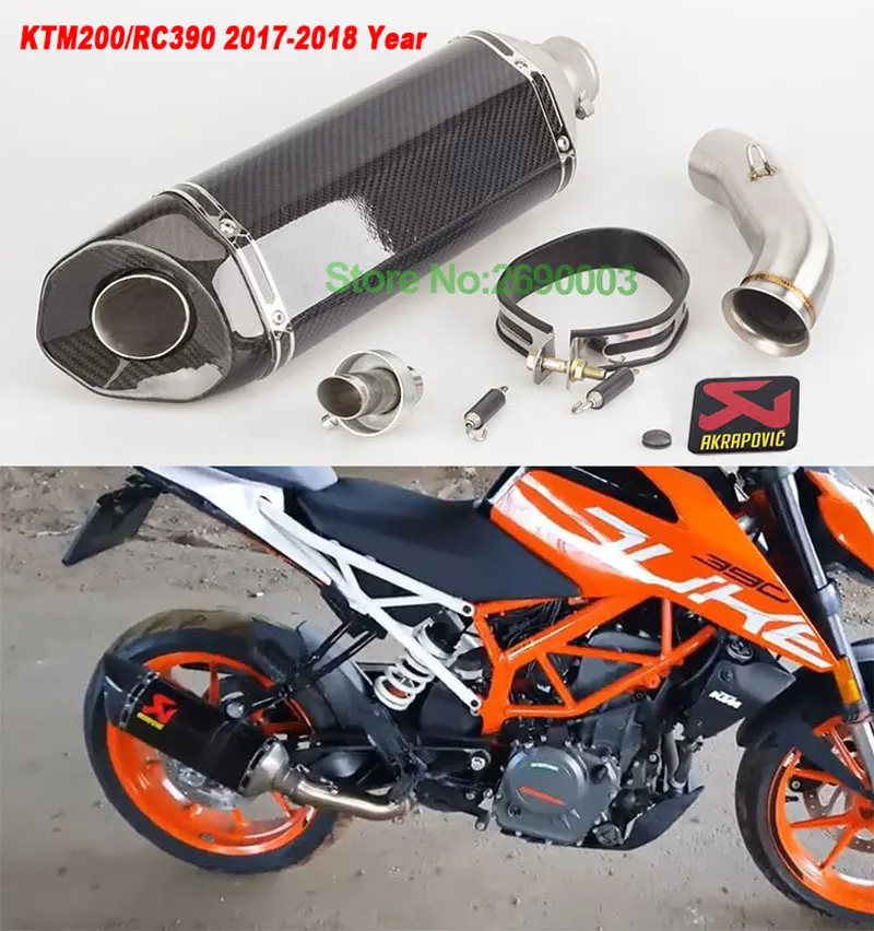 Мотоцикл Akrapovic выхлоп мотоцикл глушитель DUKE200 DUKE250 DUKE390 RC390 KTM200 KTM390 мотоцикл- год выхлопов