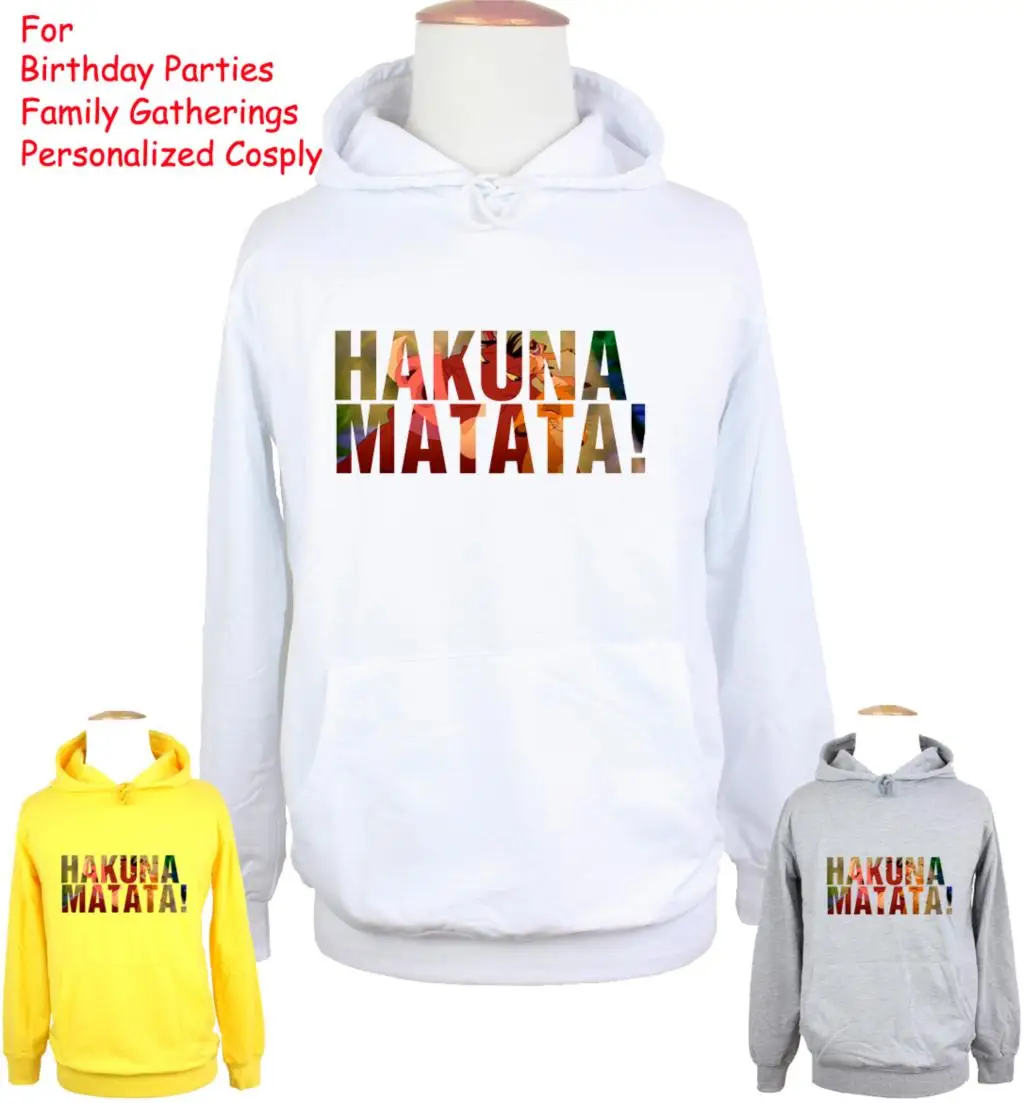

Unisex The Adventures of Timon Pumbaa Hakuna MATATA Design Hoodie Men's Boy's Women's Girl's Sweatshirt Tops Printed Hoody