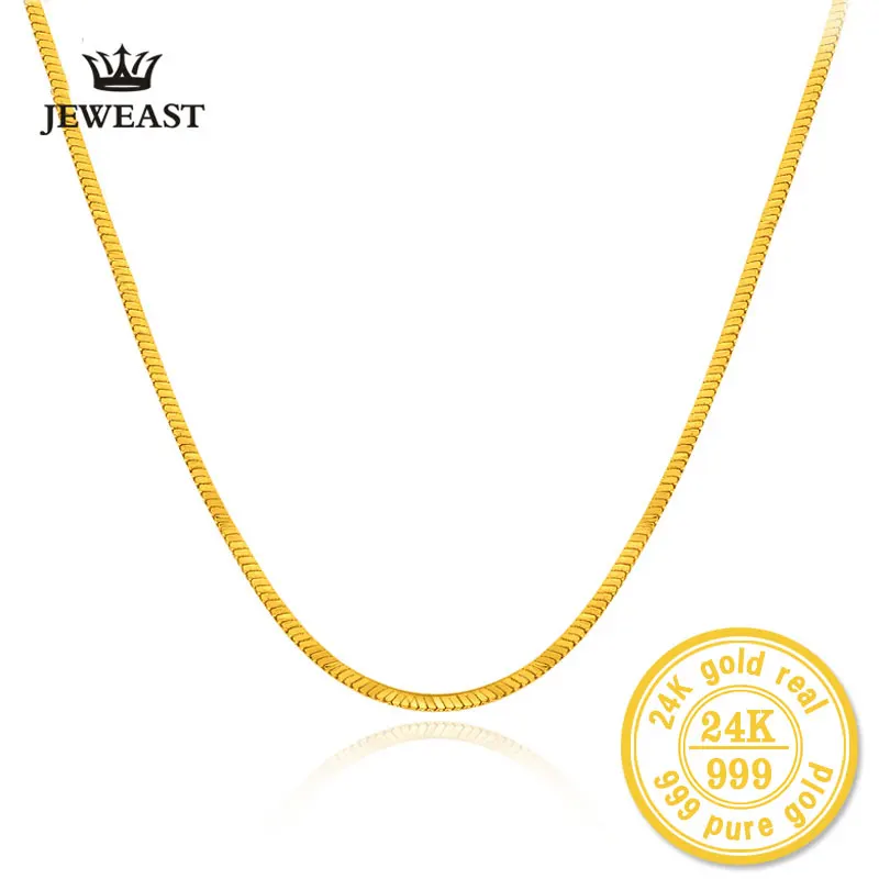 Женское и мужское ожерелье HMSS колье из чистого желтого золота 24 К 999|female necklaces|jewelry