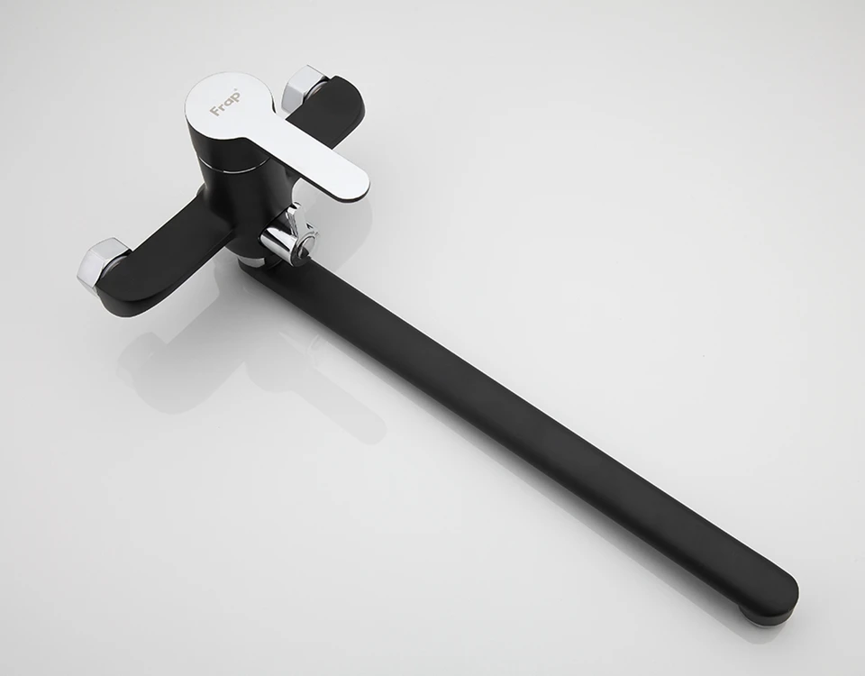 Frap черный 340 мм выпускная труба Ванна смеситель для душа с ванной раковины набор холодной и горячей воды смеситель F2242+ 1042