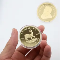 1 ПК акрил чехол для монет Krugerrand Монета коробка, высокое качество копия монеты чехол