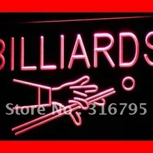I309 бильярдный стол для бильярдного зала Бар паба световой знак включения/выключения 20+ цвета 5 размеров