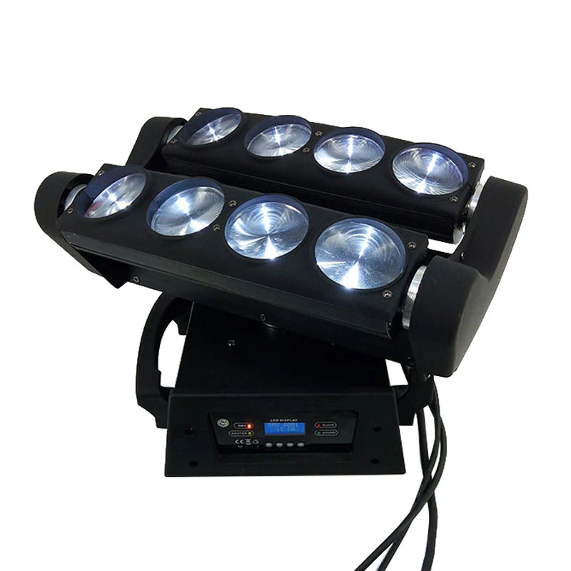 (2pcs) Mini LED Spider 8x10W Beam Moving Head Light DMX Stage Christmas Light DMX DJ Disco Stage Party Lighting Equipments цена (2pcs) Mini LED Spider 8x10W Beam Moving Head Light DMX Stage Christmas Light DMX DJ Disco Stage Party Lighting Equipments цены онлайн