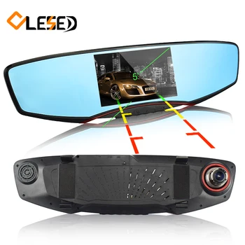 Автомобильная камера заднего вида два объектива зеркало Авто DVRs автомобили DVR парковка видеорегистратор регистратор видеорегистратор Full HD...