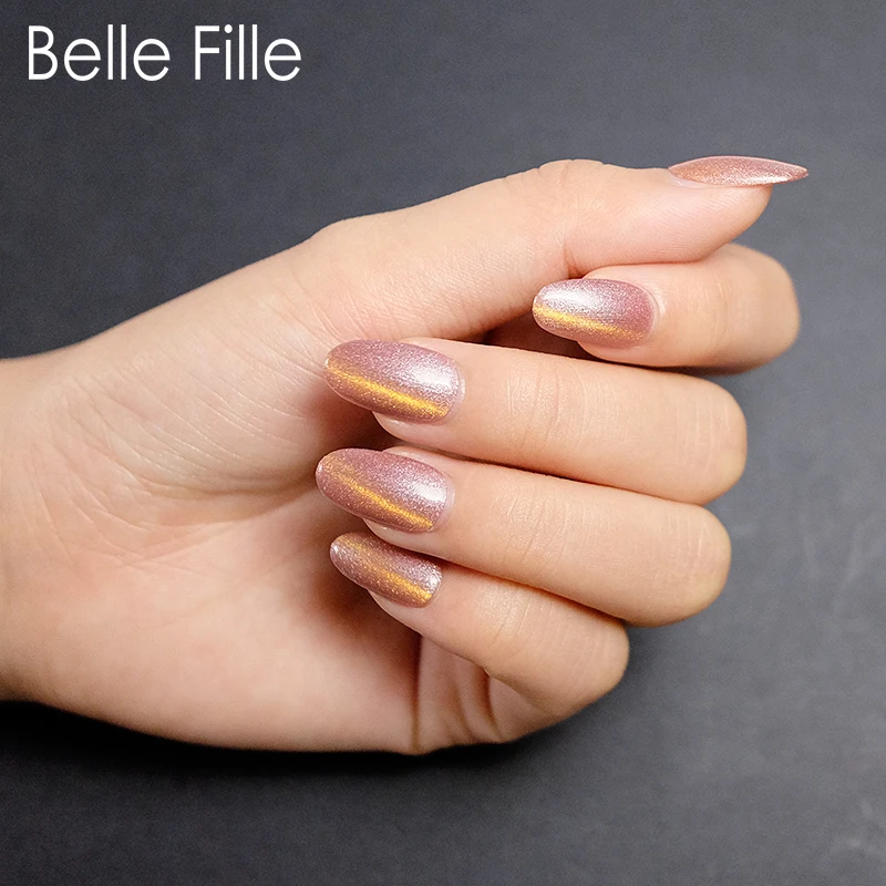 Belle Fille кошачий глаз Гель лак телесный розовый Soak Off УФ гель для ногтей Vernis полу