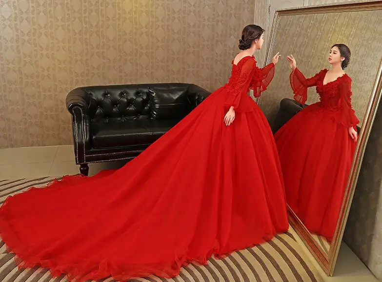 

100%real vintage trailing red queen cosplay ball gown medieval dress princess Renaissance Gown queen Victoria dress/Belle Ball