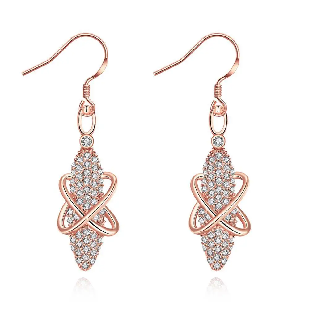 

E017-CFree shopping gold earrings Fashion High Quality zircon earrings