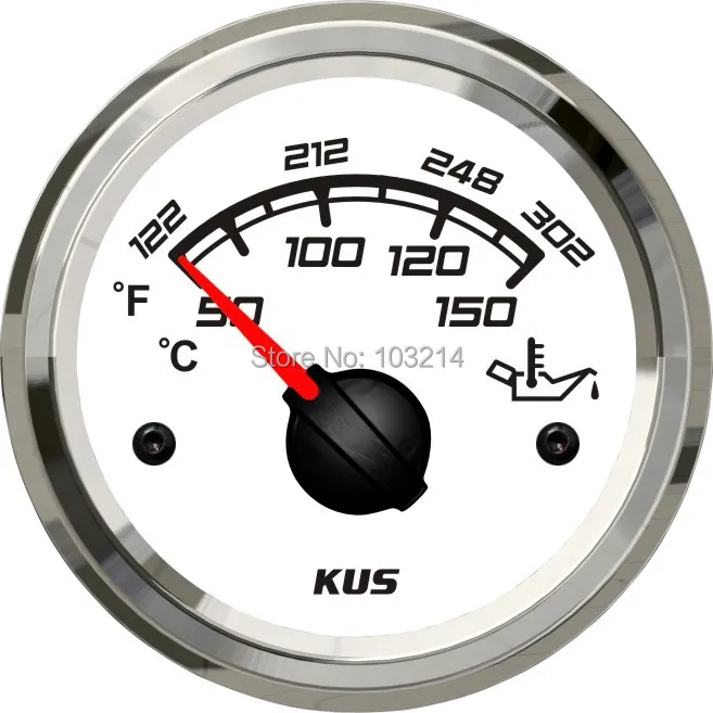 Популярный дизайн! KUS 52 мм белая Лицевая панель Датчик температуры масла FPYR-50-150 с датчиком температуры для автомобиля грузовика морской лодки