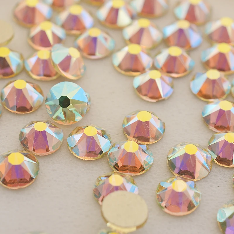 Flat Back Rhinestone 2088 Crystal Strass 16 Cut Face Crystals Jonquil