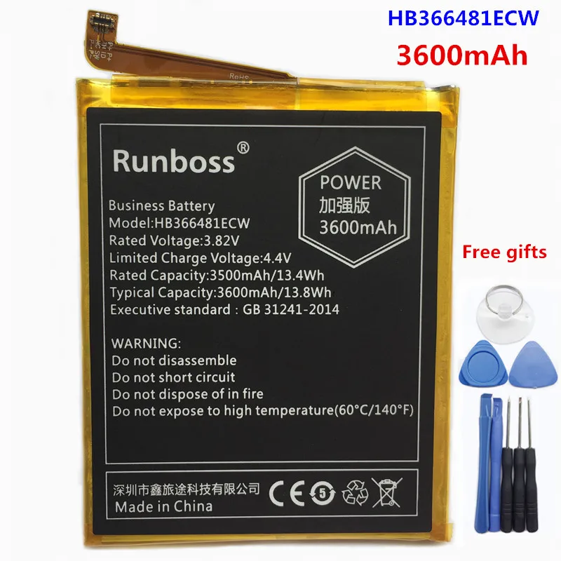 

100% New Original HB366481ECW 3600mAh Battery For Huawei Nova 2 lite / Honor 7C AUM-L41 LND-AL30 AL29 AL40 TL30 TL40