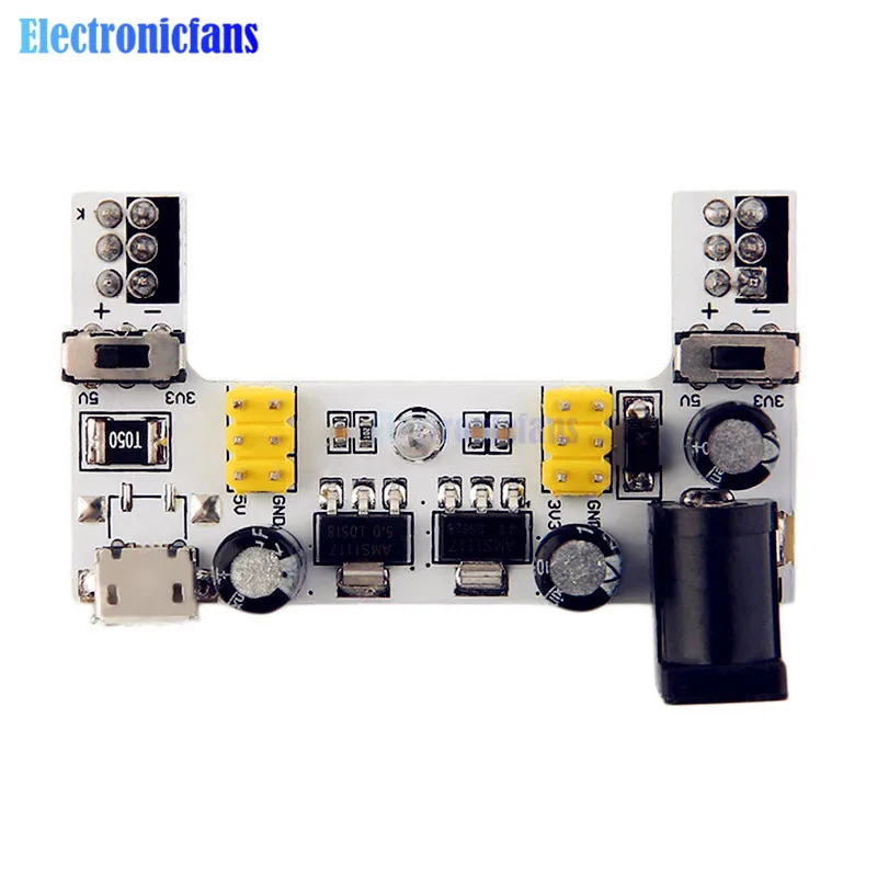 MB102 DC 7-12 В Micro USB интерфейс макет модуль питания MB-102 модуль 2 канала доска для Arduino