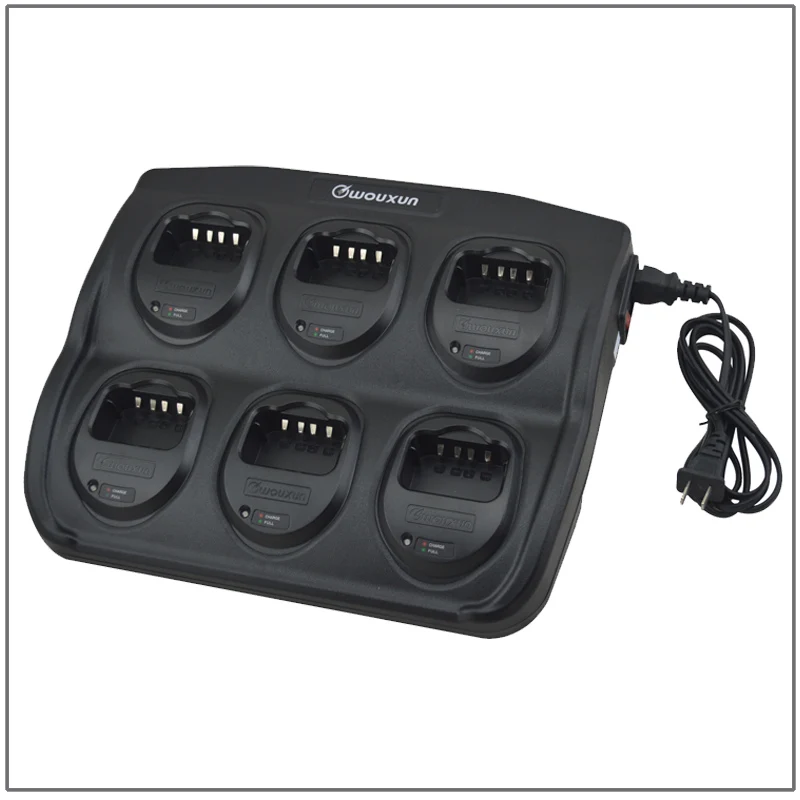 Originale Wouxun 6 Way Caricatore Rapido Sei Modo Multi-Caricatore Rapido Universale Per Wouxun Kg-Uvd1P/Uv6D/Uva1/833/689E/699E Radio