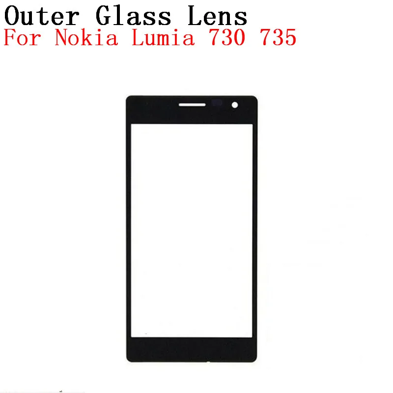 

RTBESTOYZ Replacement LCD Front Touch Screen Outer Glass Lens For Nokia Lumia 730 735
