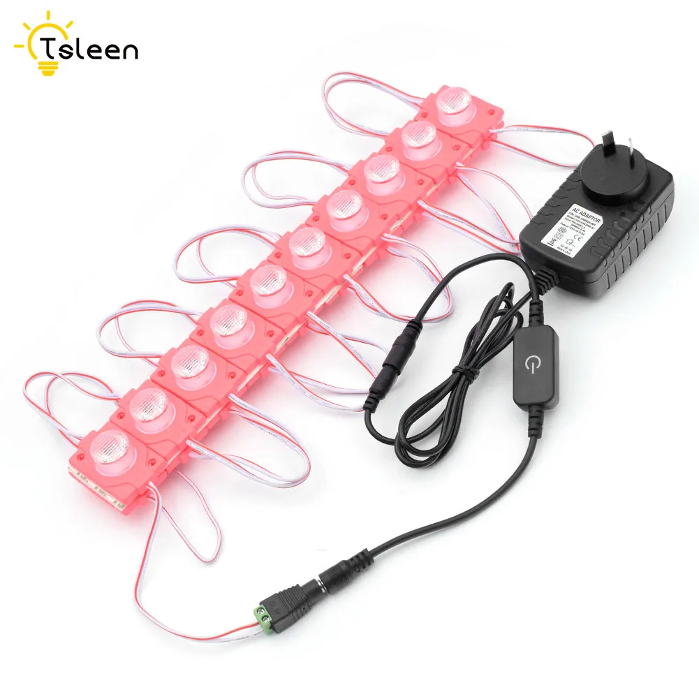 

COB LED Module Lights 12V 30W Rainbow Color Decorative Lamp + Power Adapter AU/US/UK/EU Plug + DC Connector + Touch Switch