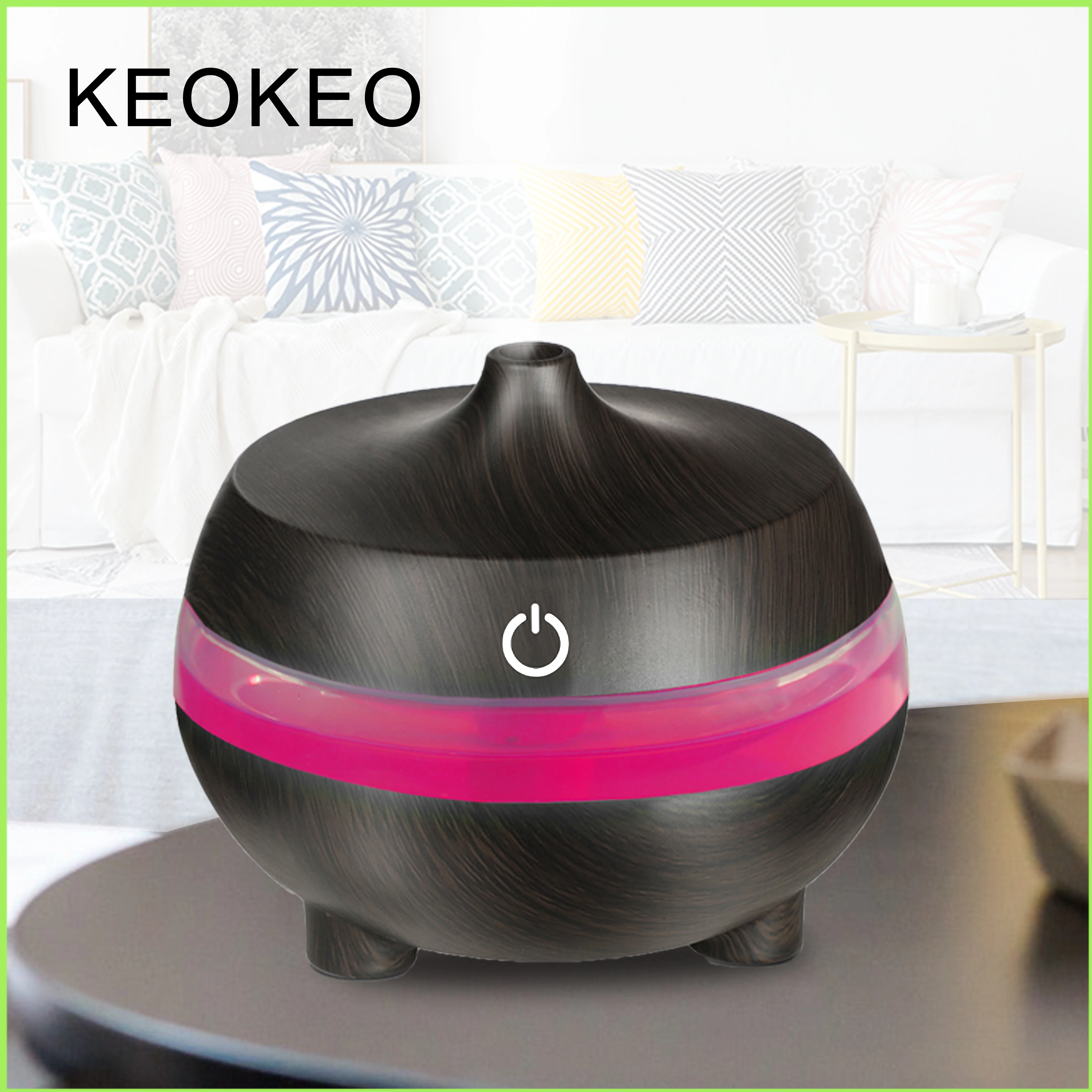 

KEOKEO 300ML Portable Air Humidifier USB Aroma Essential Oil Diffuser For Home Humidifier Aromatherapy Diffuser 7 Color Change