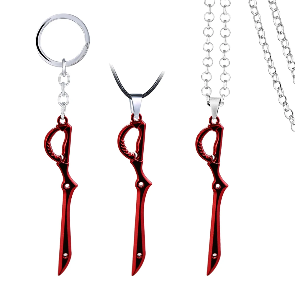 

Anime Kill la Kill Keychain Men Metal Red Scissors Model Key Chain For Women Car Bag Pendant Fashion Jewelry llaveros trinket