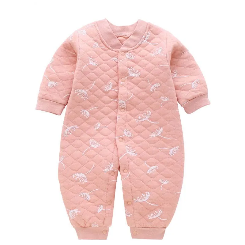 

BibiCola Infant Baby Warm Rompers Baby Boys Girls Fashion Winter Autumn Thicken Jumpsuits Newborn Baby Cotton Pajamas Clothing