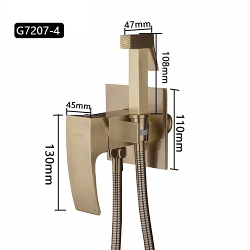 Смеситель для биде GAPPO, гигиенический смеситель для душа, унитаз, мусульманский душ, анальная очистка, биде, dusche shattaf, смеситель для унитаза - Цвет: G7207-4