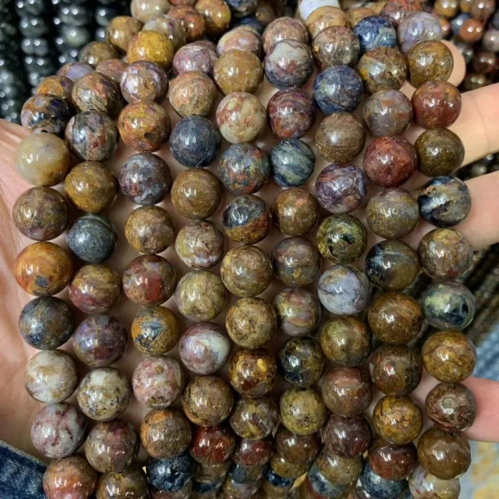 Каменные бусины Pietersite из натуральных драгоценных камней DIY свободные для
