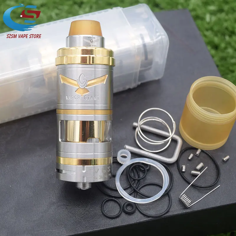 Горячее поступление Vapor Giant v6S 23 мм RTA 6 мл емкость 316ss Регулируемый нижний поток воздуха одна катушка распылитель VS Giant M5 MTL RTA