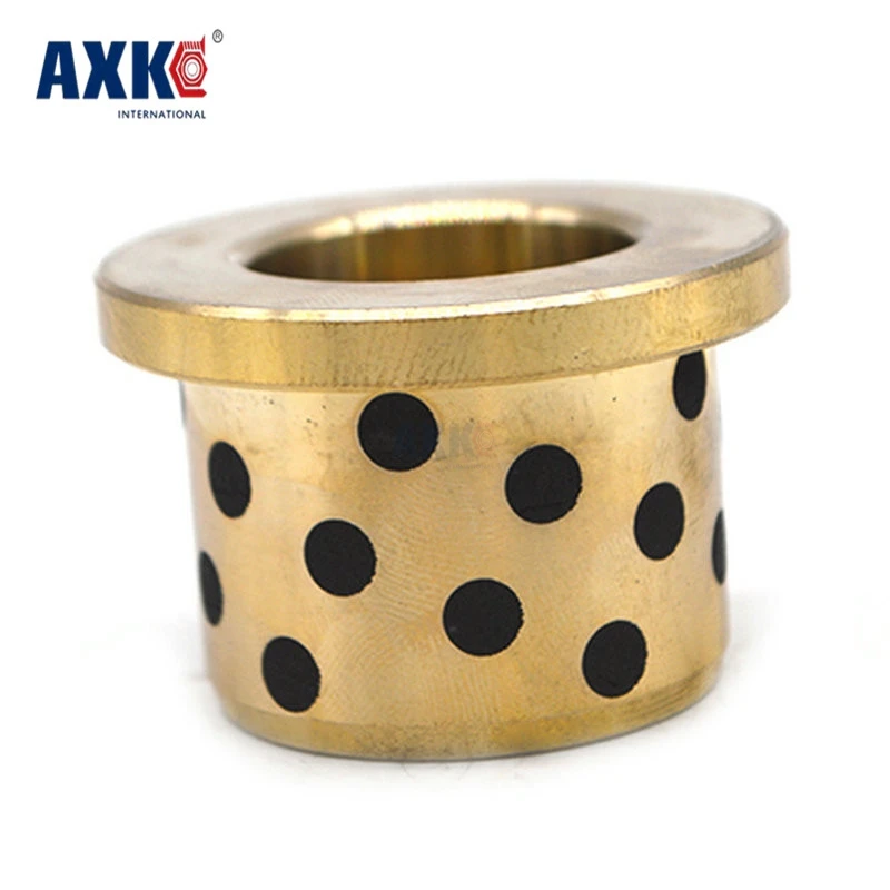 

2019 New AXK Oil-free Bearing 35mmx45mmx20mm Circular Flange Copper Bush Jdb Solid Lubricant Embedded Graphite Sleeve 1pcs