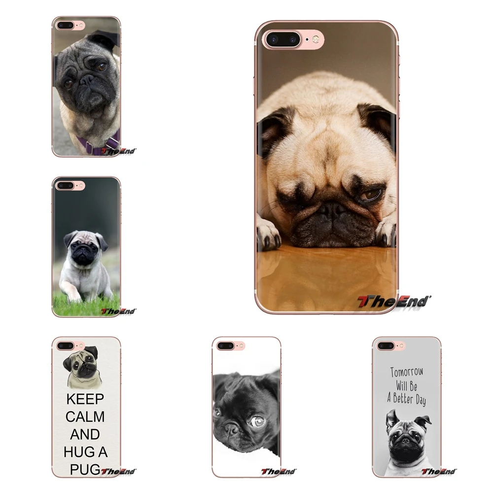 Soft Transparent Cases Covers funny Pug dog For Samsung Galaxy J1 J2 J3 J4 J5 J6 J7 J8 Plus 2018 Prime 2015 2016 2017 |