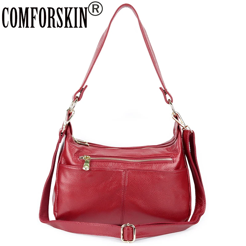 

COMFORSKIN New Arrivals Handbags Women Bags Designer Women Bags Luxurious Cowhide Large Capacity Ladies Traveling Shoulder Bags