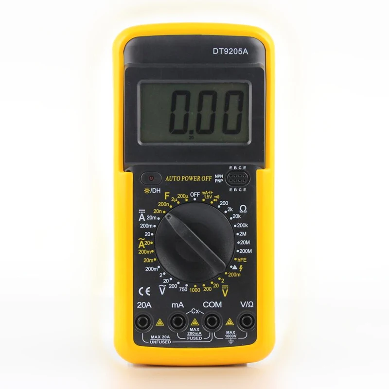 DHL Fedex 30 шт. DT9205A Цифровой мультиметр ручной 9205 универсальный стол с инфракрасным