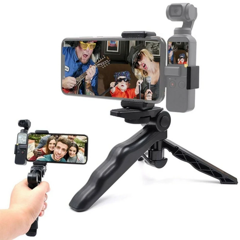 

Universal Foldable Tripod Phone Holder Stand Clip Hand-held Stabilizer for DJI OSMO Pocket SamSung Xiaomi HuaWei Smartphone