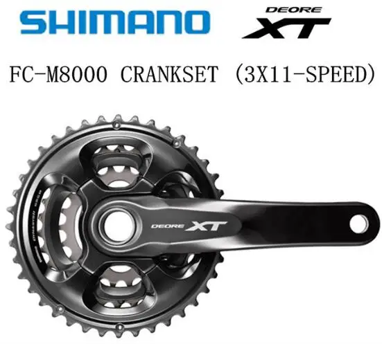 

SHIMANO DEORE XT FC-M8000 HOLLOWTECH II Crankset M8000 3x11-Speed 40-20-22T 170MM 175MM