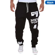 

Mens Joggers 2018 Brand Male Trousers Men Pants Casual Pants Sweatpants Jogger NEW YORK Alphabet Printing Pants