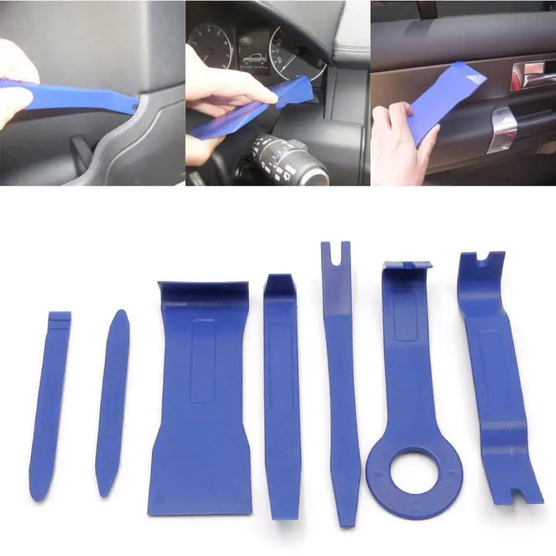 

7Pcs/set Car Panel Dash Removal Tools Automobile Nail Puller Radio Audio Panel Door Repairing Clip Trim Removal Pry Repair Tool