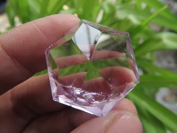 

Natural Amethyst Quartz Crystal Merkaba Star Carving ART Healing 14.6g + Free Shipping