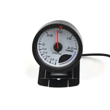 2," 60 мм турбо Boost Gauge 2,0 бар белое лицо с логотипом