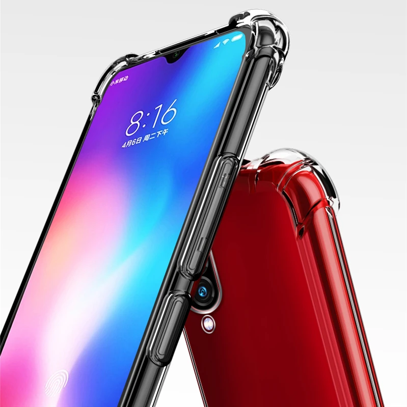 Airbag Transparent Soft TPU Silicone Phone Case Cover For Xiaomi Mi 8 9 9T A3 Lite Redmi Note 5 6 7 7A 6A K20 Pro Go S2 Coque |