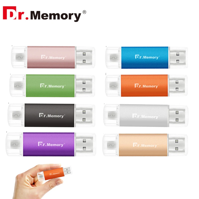 OTG USB флеш накопитель 32 ГБ для Android мобильный телефон металлические цветные Pendrive 64