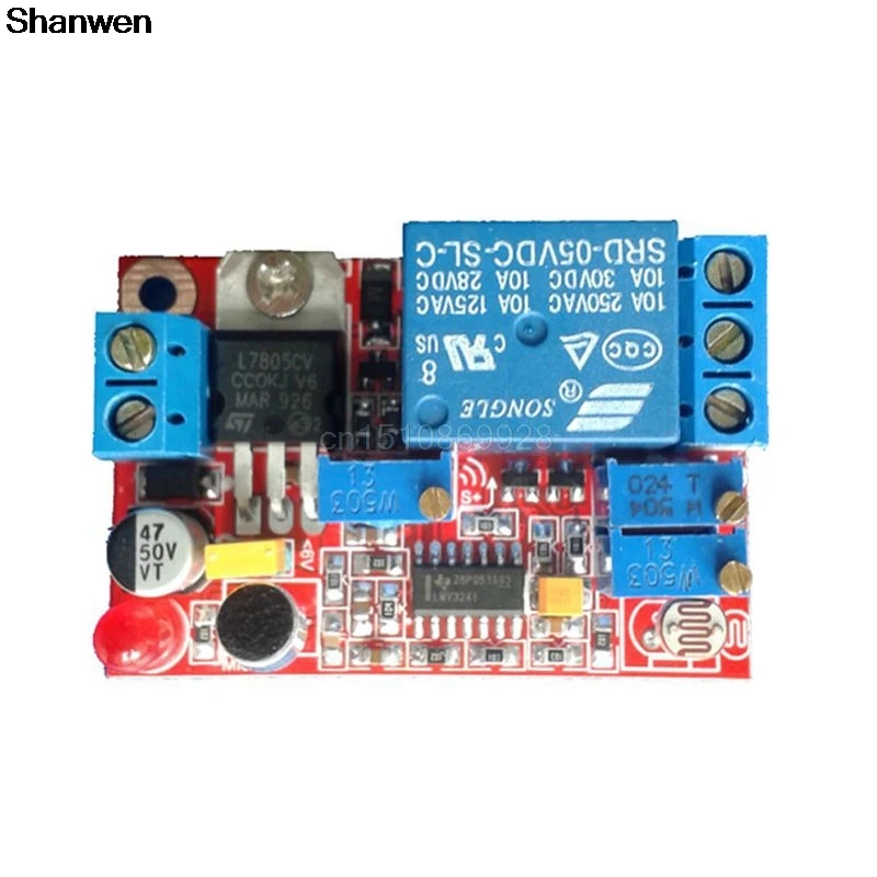 DC5V 12 в 24 В светильник с датчиком звука Реле времени задержки выключения модуль