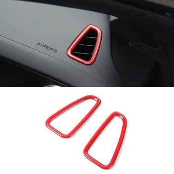 

for Chevrolet Camaro 2017 2018 ABS Car Styling Interior Accessories Upper Front Air Vent Outlet Decor Cover Trim 2PCS