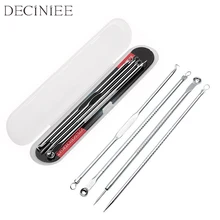 4 шт. игла для удаления прыщей черных точек из нержавеющей стали игла для ухода за здоровьем Очищение лица набор инструментов для удаления черных точек