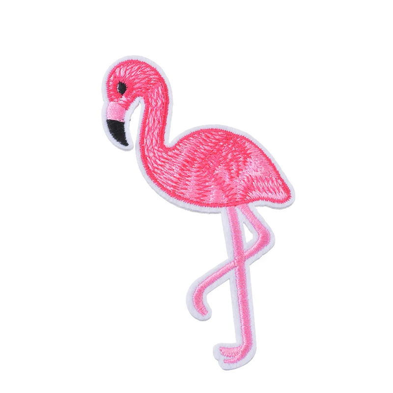 

Hoomall 1PC Flamingo Animals Iron Patches Clothes Stickers DIY Badges Embroidered on Patches For Clothing Stripes Dropshipping