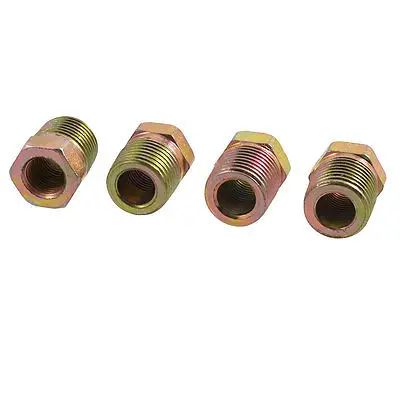 

4 x Metal 1/2" to 1/4" PT Thread Water Pipe Fittings Hex Nipples