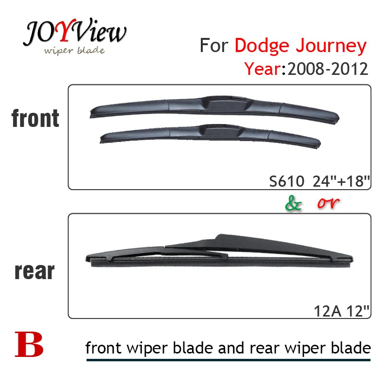 2012 Dodge Journey Wiper Blade Size