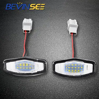

2x 18 SMD LED License Plate Light lights For Honda Accord Civic MR-V Pilot Odyssey For Acura MDX RL TSX ILX