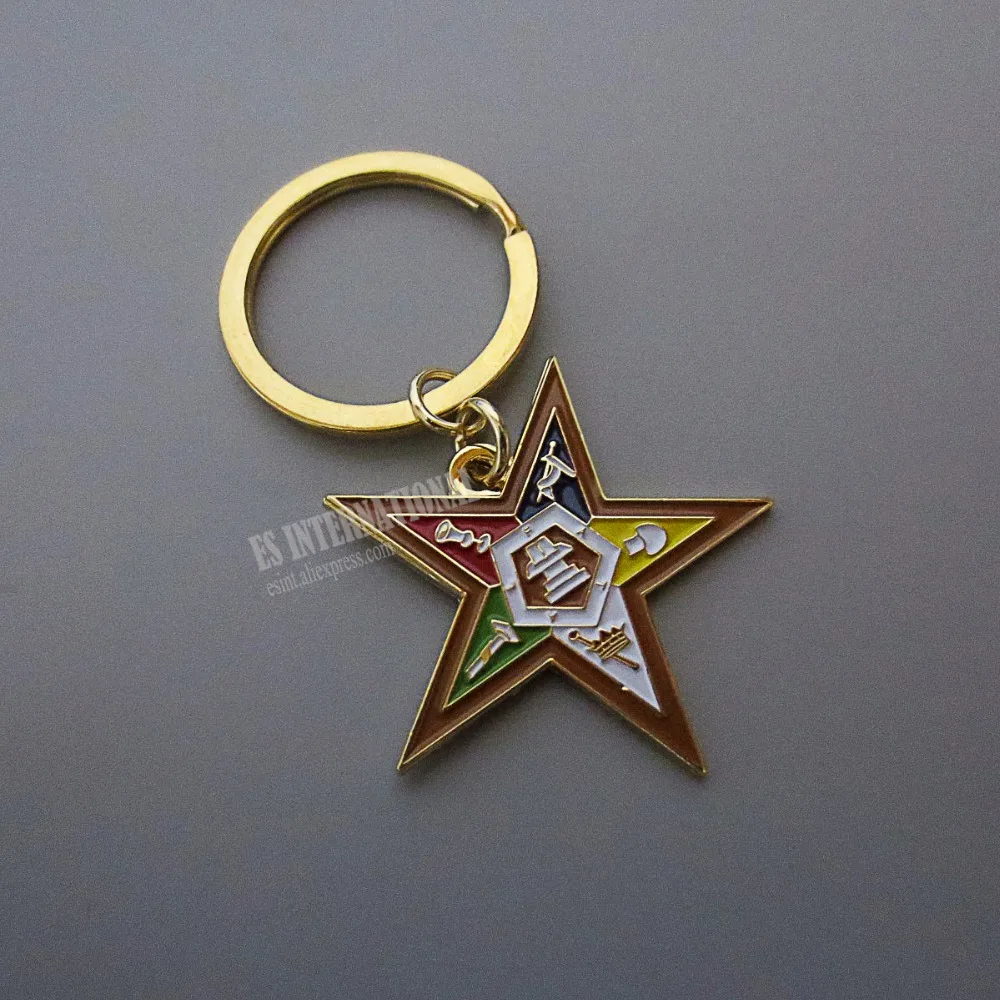 

Masonic Key Chain " order of eastern star "Badge Mason Freemason MK03
